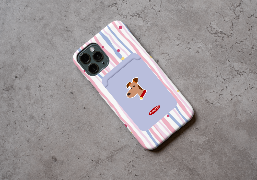 Airedale Lavender PupWallet - MagSafe Phone Wallet and Card Holder