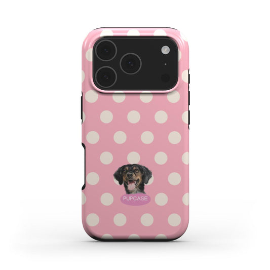 Personalised Memory Phone Case | Strawberry Milk Polka Dot