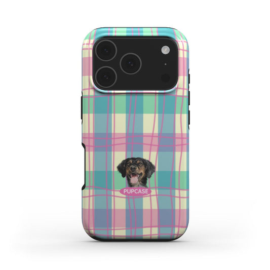 Personalised Memory Phone Case | Pastel Plaid Dream