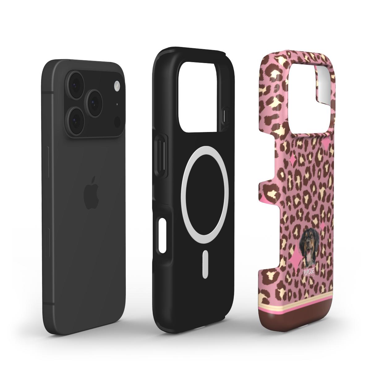 Personalised Memory Phone Case | Pink Sugar Leopard