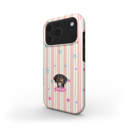 Personalised Memory Phone Case | Candy Star Stripe