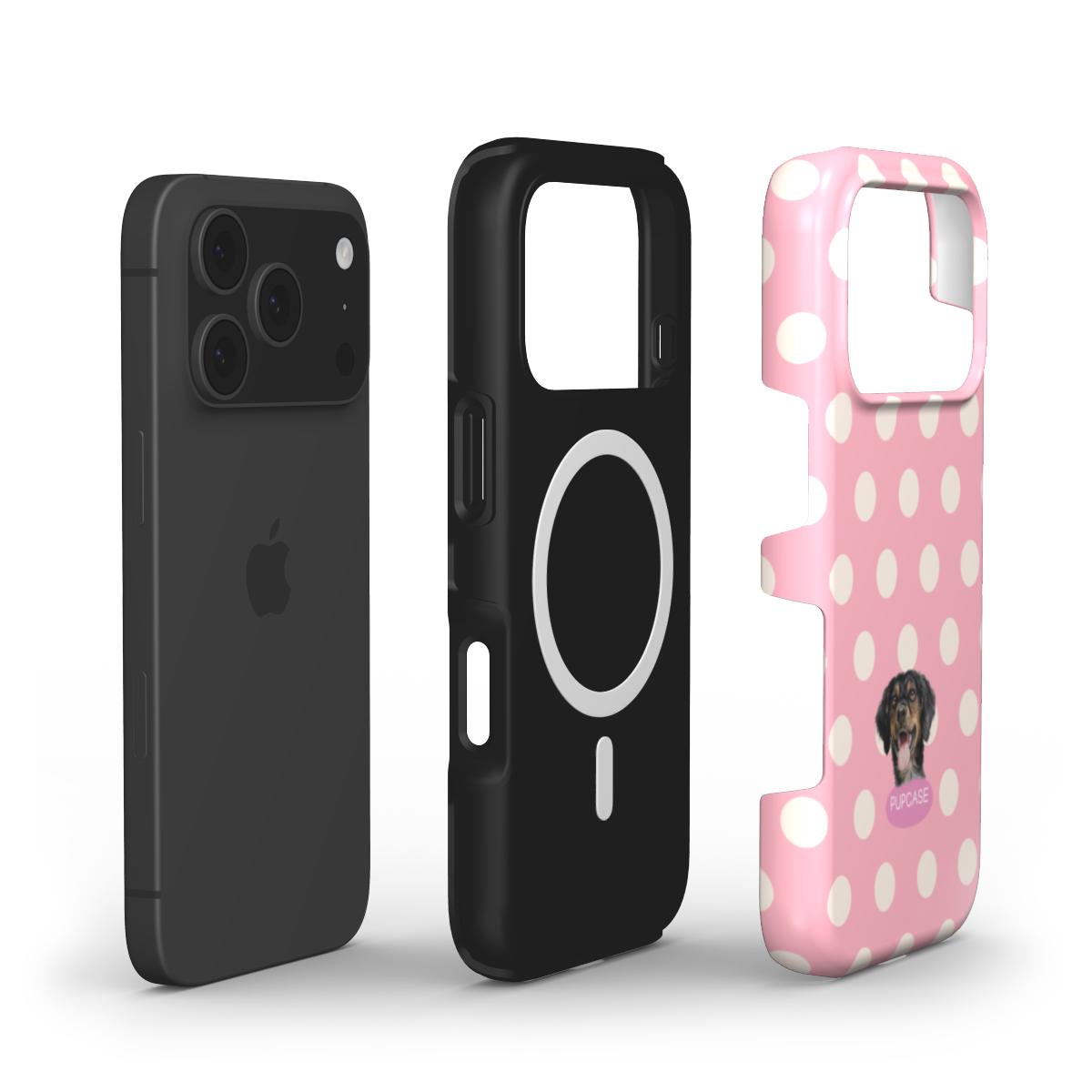 Personalised Memory Phone Case | Strawberry Milk Polka Dot