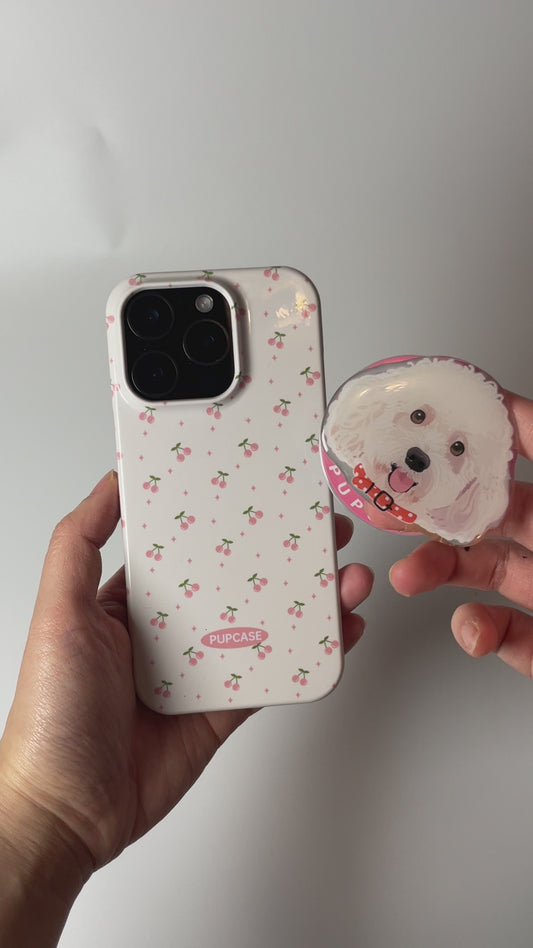 The Signature Pups MagSafe Phone Grip – Bichon Frisé Headshot Design