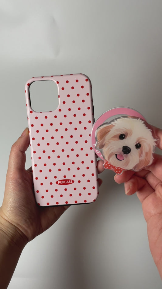 The Signature Pups MagSafe Phone Grip – Toy Poodle Headshot Design