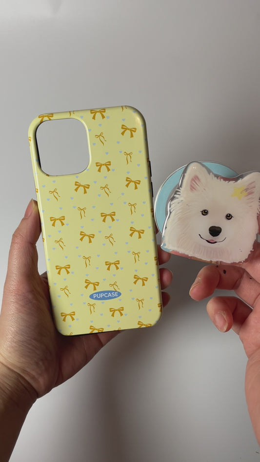The Signature Pups MagSafe Phone Grip – Samoyed Headshot Design
