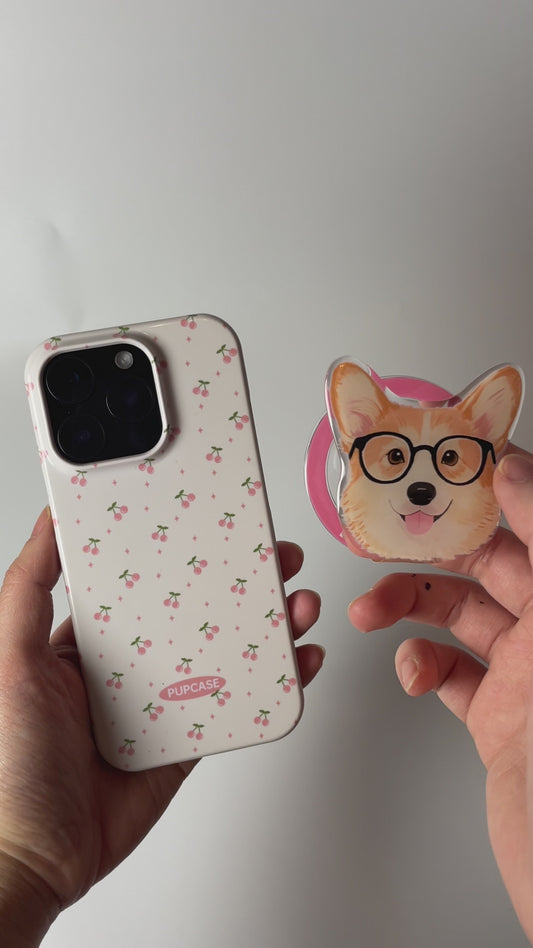 The Signature Pups MagSafe Phone Grip – Pembroke Welsh Corgi Headshot Design
