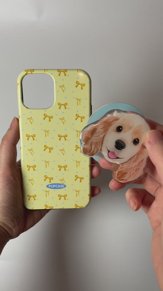 The Signature Pups MagSafe Phone Grip – English Cocker Spaniel Headshot Design