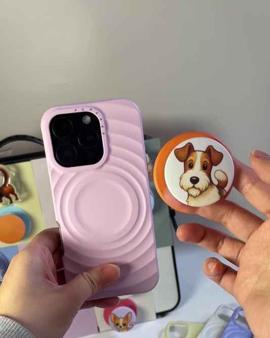 Fox Terrier Head Tilt PupGrip – Magnetic MagSafe Phone Grip & Stand for iPhone