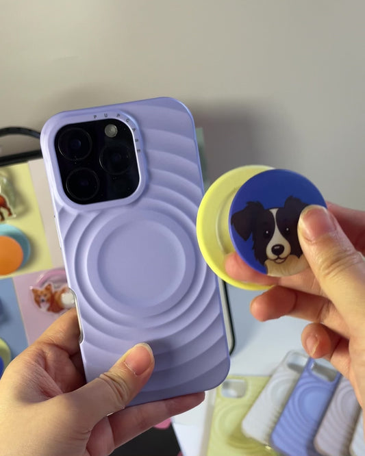 Border Collie Head Tilt PupGrip – Magnetic MagSafe Phone Grip & Stand for iPhone