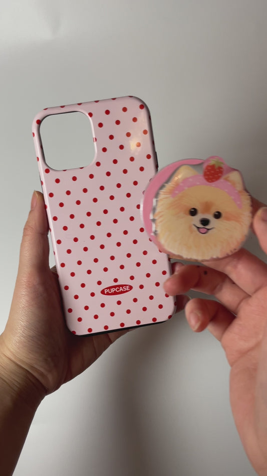 The Signature Pups MagSafe Phone Grip – Pomeranian Headshot Design
