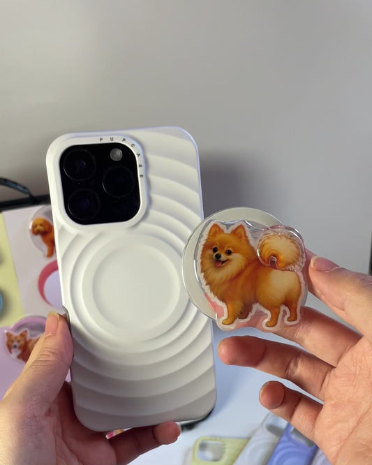 Pomeranian MagSafe Phone Grip – Cute Magnetic Stand & Grip for iPhone | PupCase