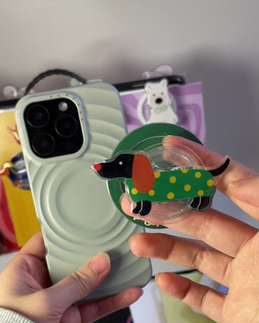 The Garden Explorer Dachshund - Magnetic MagSafe Phone Grip & Stand for iPhone